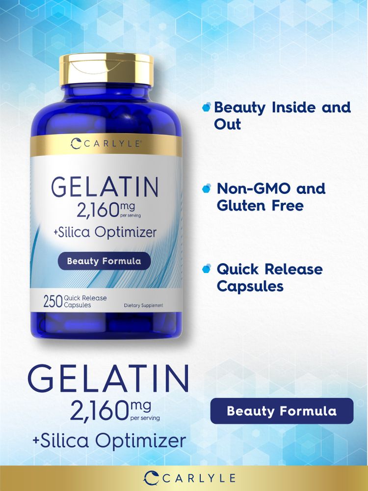 Gelatin 2160 mg with Silica Optimizer | 250 Capsules