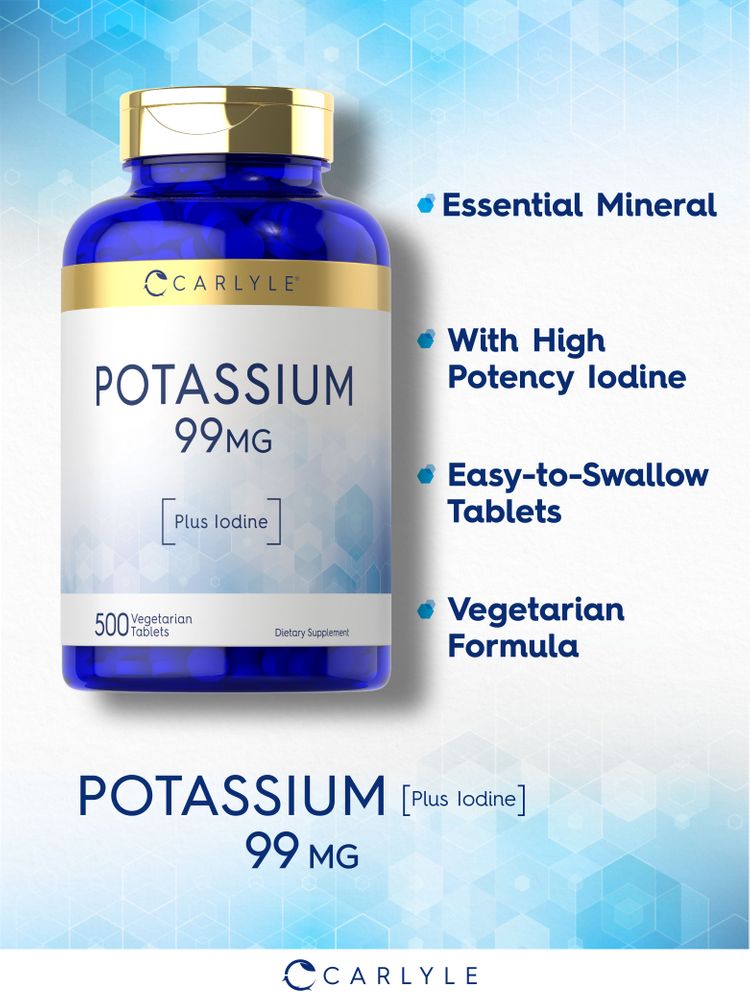 Potassium 99mg with Iodine | 500 Tablets