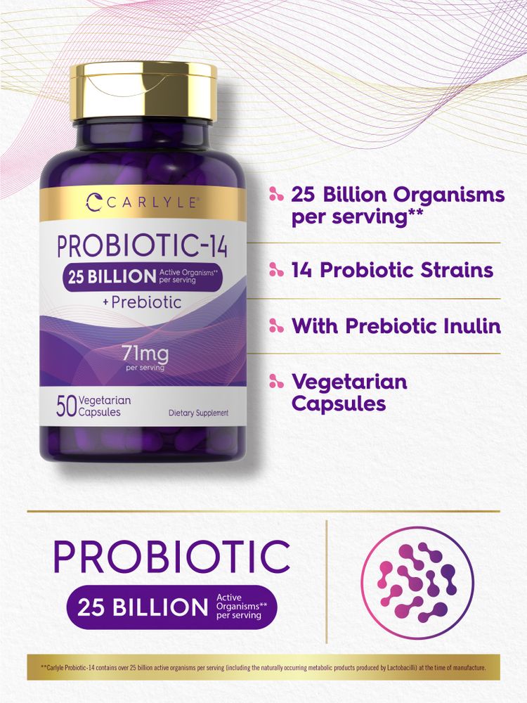 Pre & Probiotics | 25 Billion CFU | 50 Capsules
