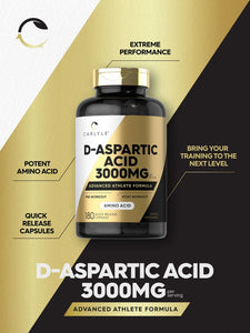 D-Aspartic Acid 3000mg | 180 Capsules
