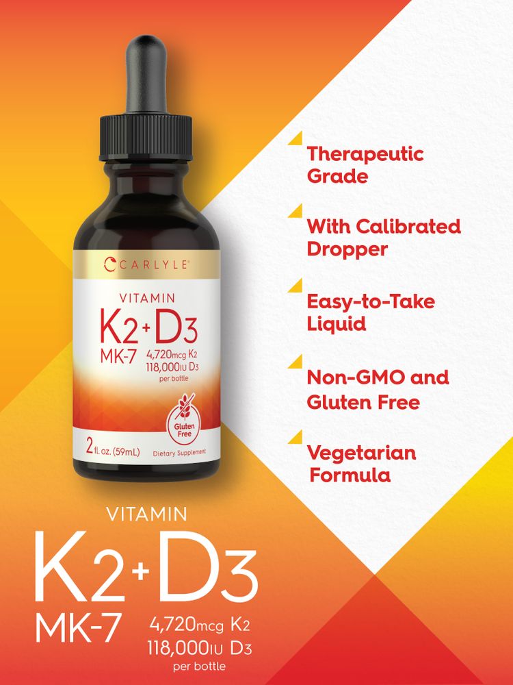 Vitamin K-2 with Vitamin D-3 | 2oz Liquid