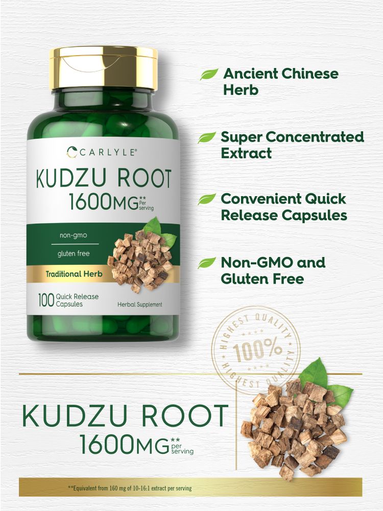 Kudzu-Wurzel 1600mg pro Portion | 100 Kapseln