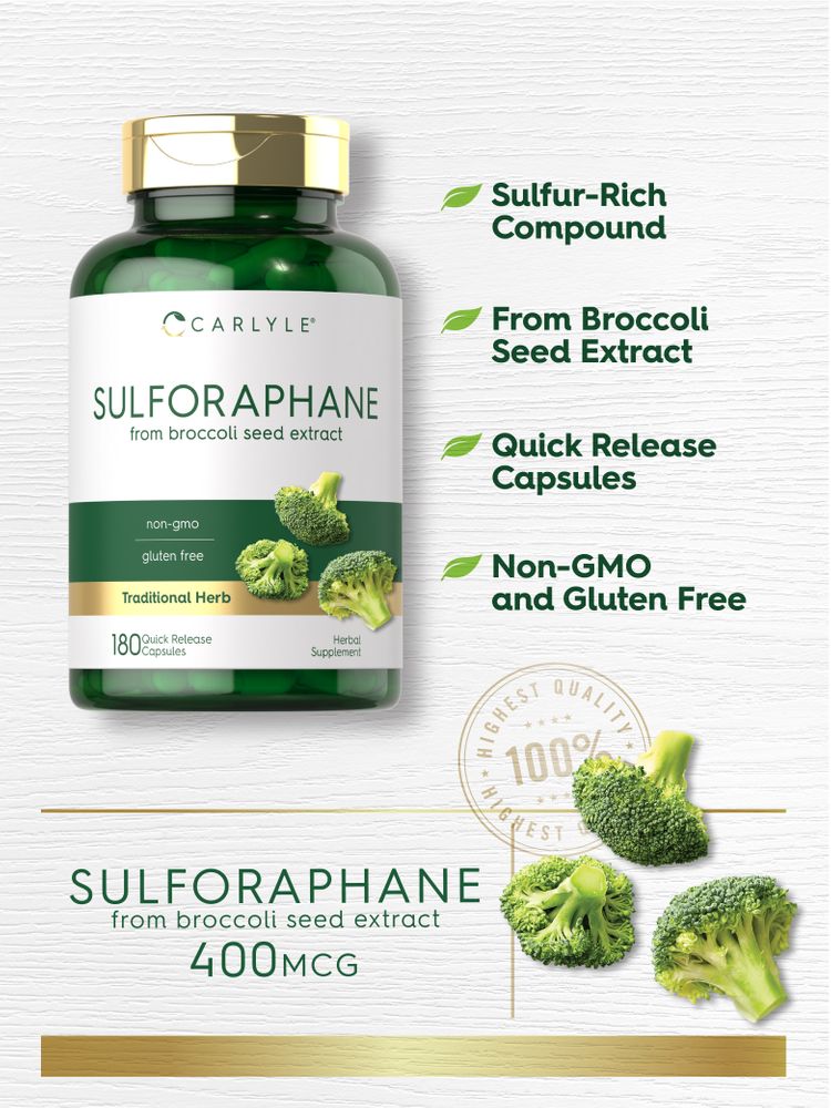 Sulforaphane Broccoli Sprout 400mcg | 180 Capsules