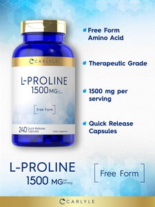 L-Proline 1500mg | 240 Capsules