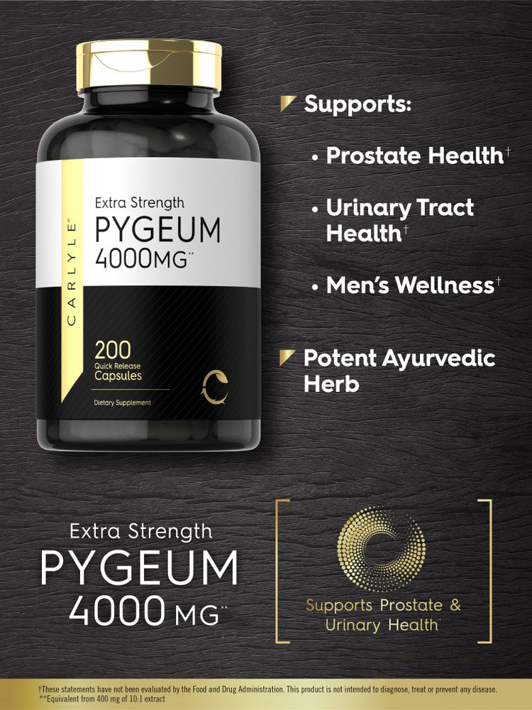 Pygeum Africanum Bark 4000mg | 200 Capsules