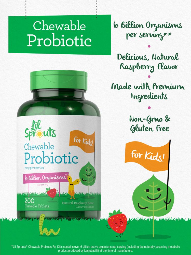 Probiotic for Kids 6 Billion CFUs | 200 Tablets
