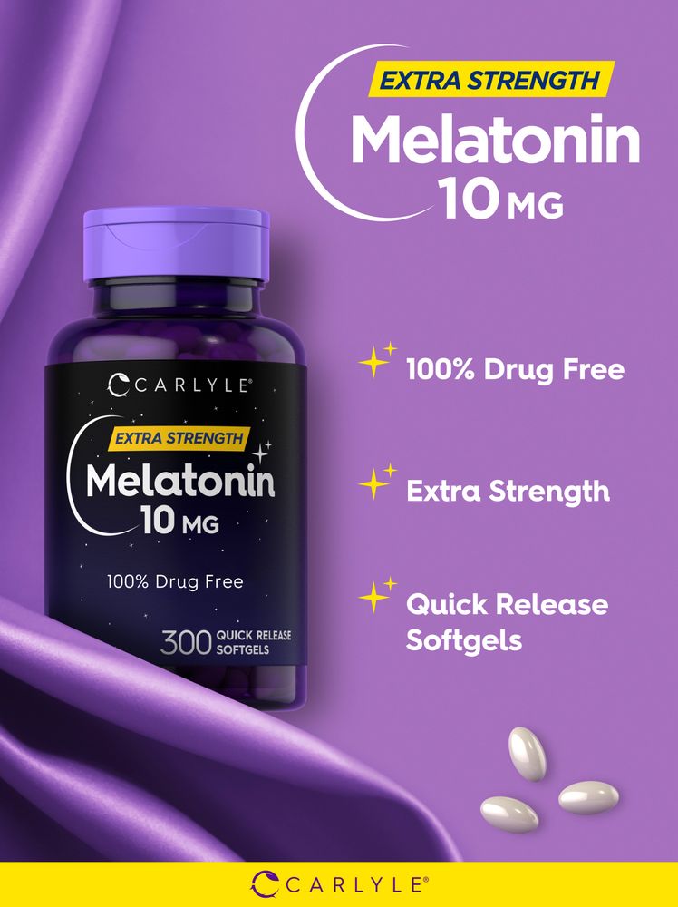 Melatonin 10mg | 300 Softgels – Carlyle Nutritionals