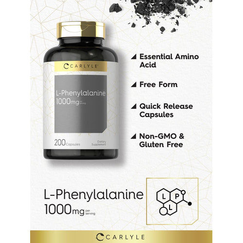 View 3 L-Phenylalanine 1000mg per serving | 200 Capsules