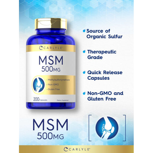 View 3 MSM 500mg | 200 Cápsulas