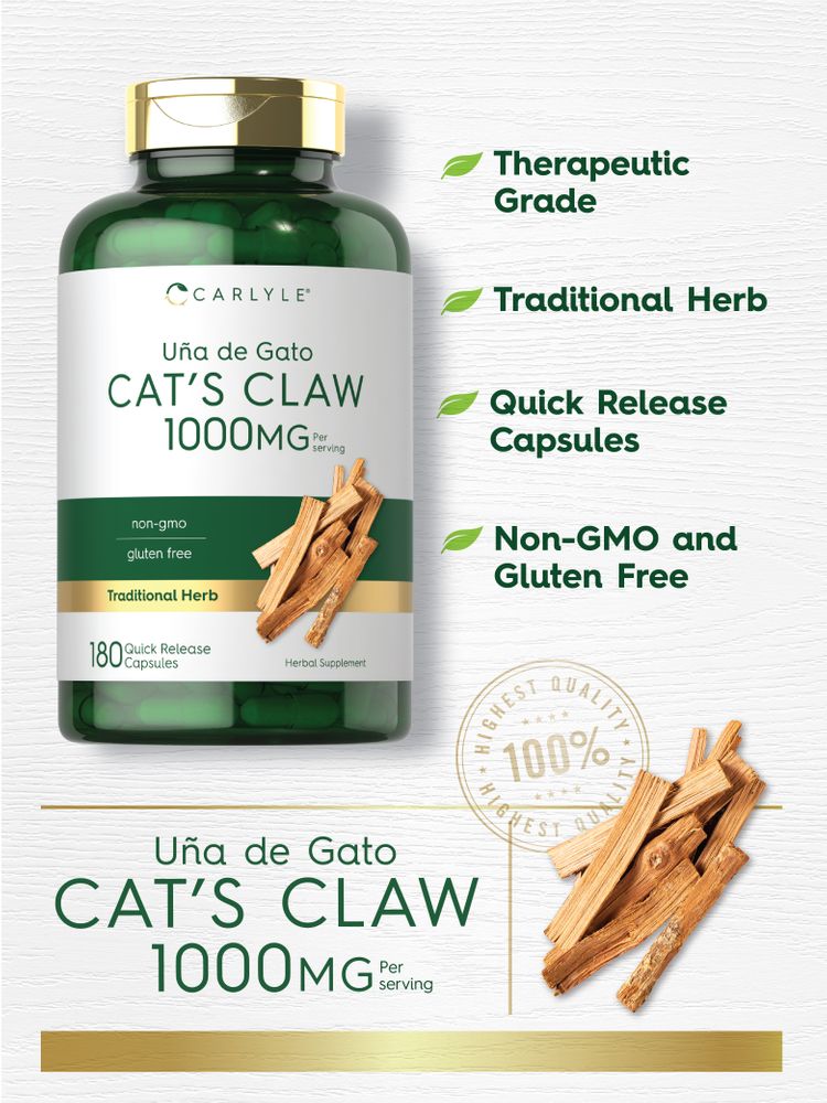 Cat's Claw 1000mg per serving | 180 Capsules