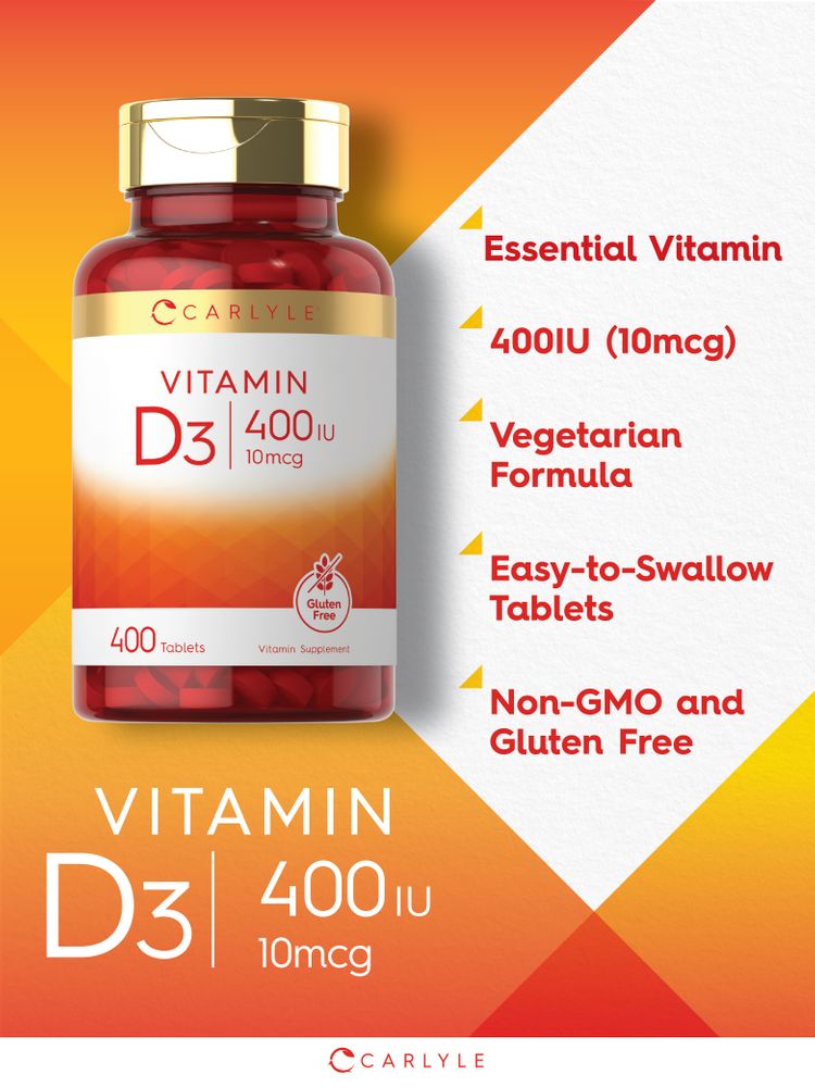 Vitamin D-3 400IU | 400 Tablets