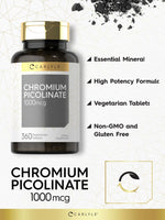 Load image into Gallery viewer, Chromium Picolinate 1000mcg | 360 Tablets

