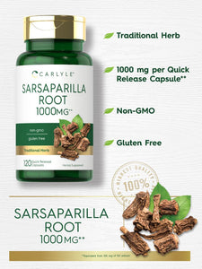 Sarsaparilla Root 1000mg | 120 Capsules