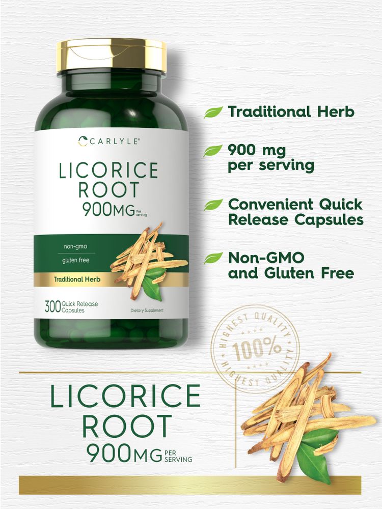 Licorice Root 900mg per serving | 300 Capsules