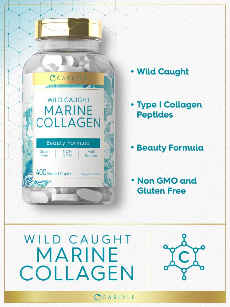 Marine Collagen Peptides | 400 Caplets – Carlyle Nutritionals
