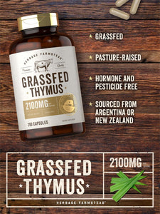 Grass Fed Beef Thymus 2100mg | 200 Capsules