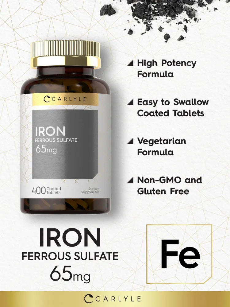 Iron Ferrous Sulfate 65mg | 400 Tablets