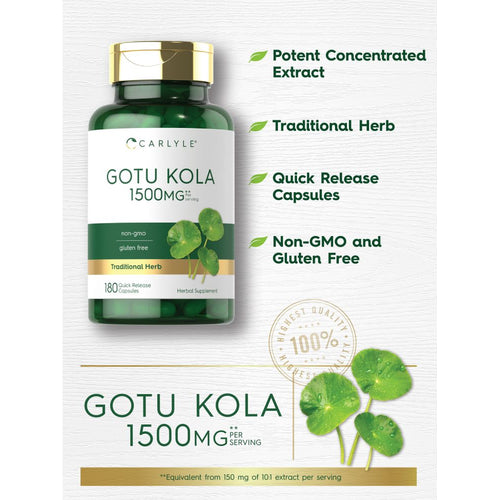 View 3 Gotu Kola | 180 Capsules
