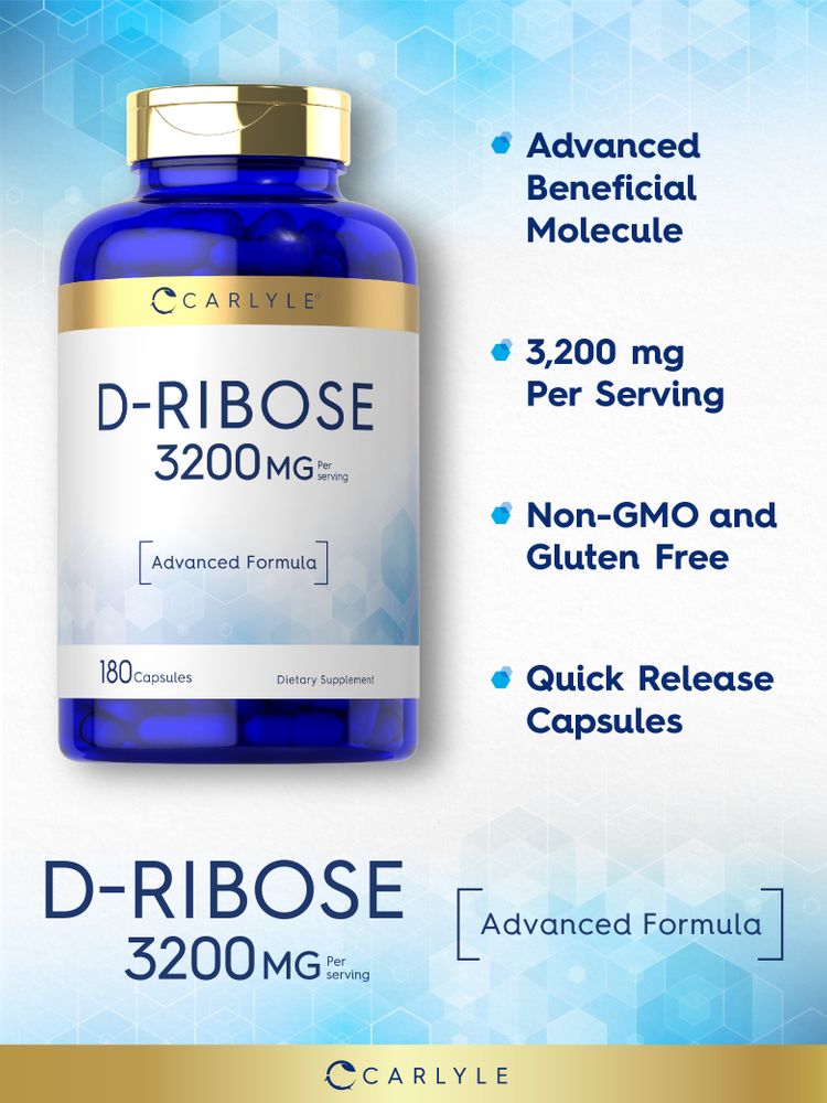 D-Ribose 3200mg per serving | 180 Capsules