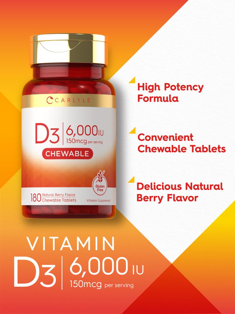 Vitamin D-3 6000IU | 180 Tablets