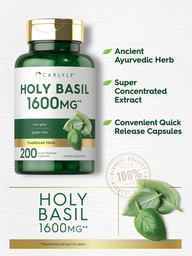 Holy Basil 1600mg | 200 Capsules