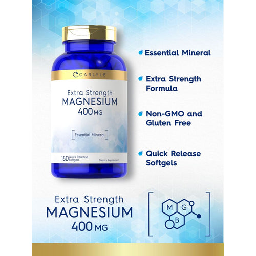 View 3 Magnesium 400mg | 180 Softgels