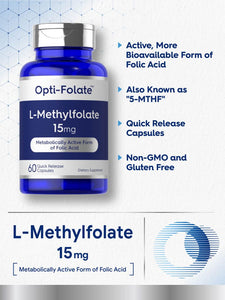 L-Methylfolate 15mg | 60 Capsules