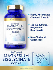 Magnesium Bisglycinate 665mg | 250 Capsules