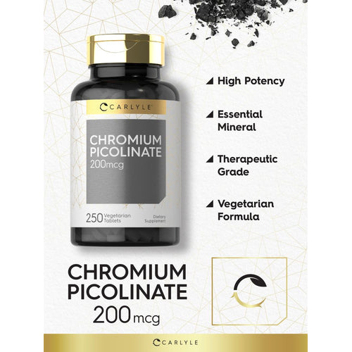 View 3 Picolinato de Cromo 200 mcg | 250 Comprimidos