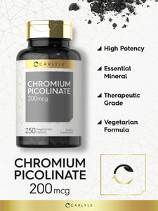 Chromium Picolinate 200mcg | 250 Tablets