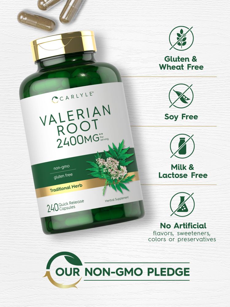 Raiz de Valeriana 2400mg por porção | 240 Cápsulas