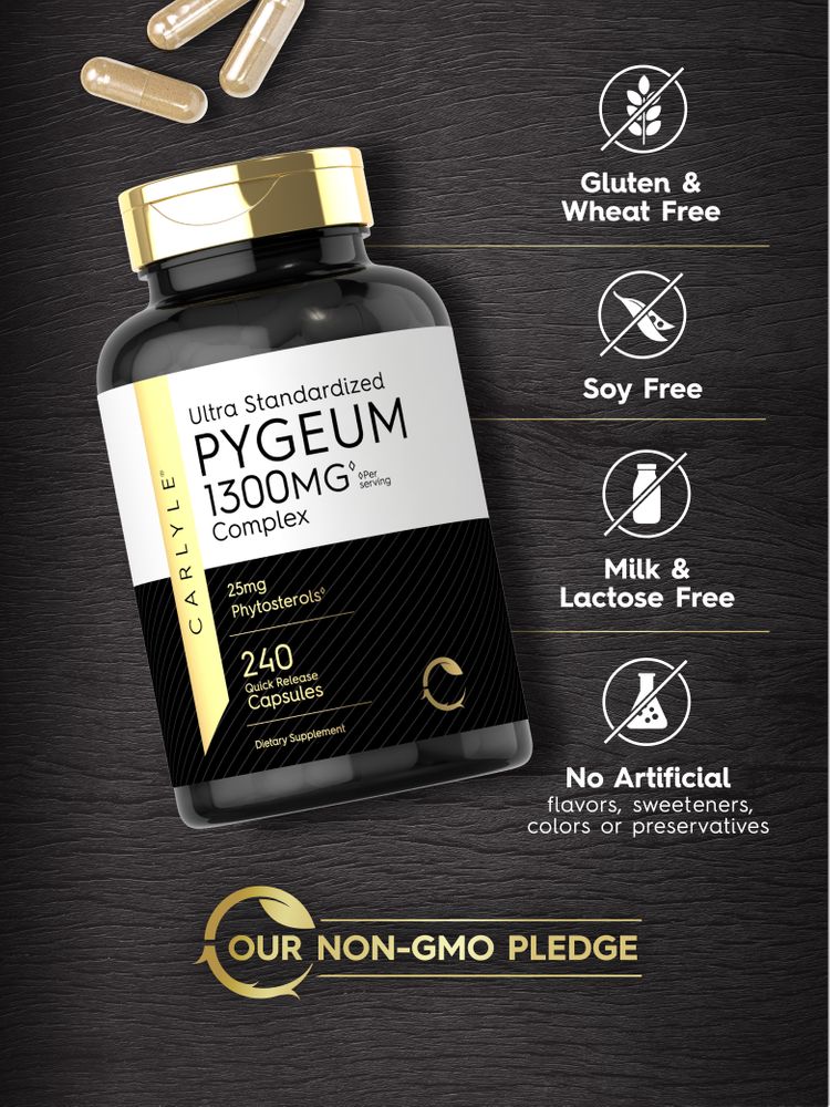 Pygeum Standardized 1300mg per serving | 240 Capsules