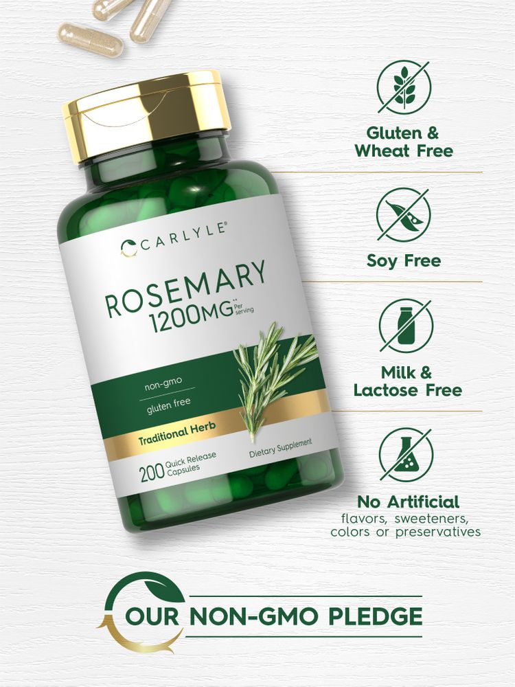 Rosemary Extract 1200mg per serving | 200 Capsules