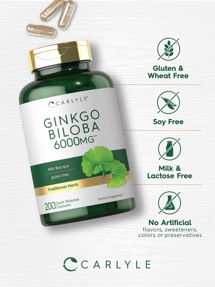 Ginkgo Biloba 6000mg | 200 Capsule