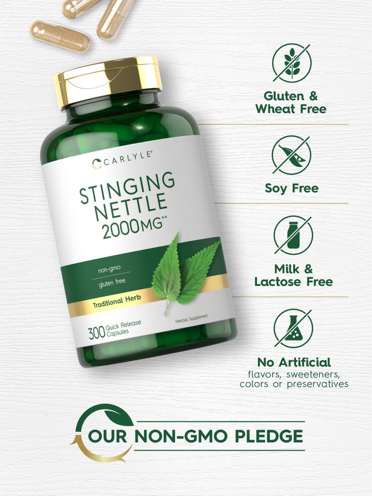 Stinging Nettle Leaf Extract 2000mg | 300 Capsules