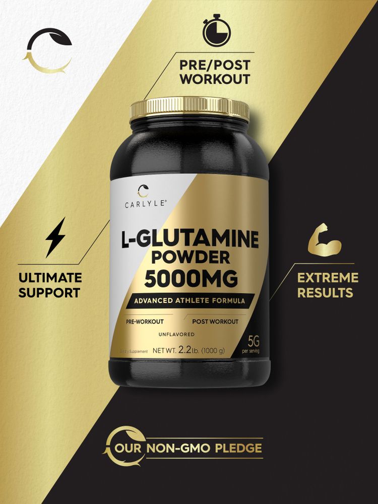L-Glutamine 5000mg Powder | Unflavored | 2.2 lbs