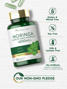 Moringa Oleifera 6000mg | 180 Capsules
