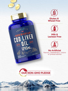 Cod Liver Oil 1245 mg | 300 Softgels