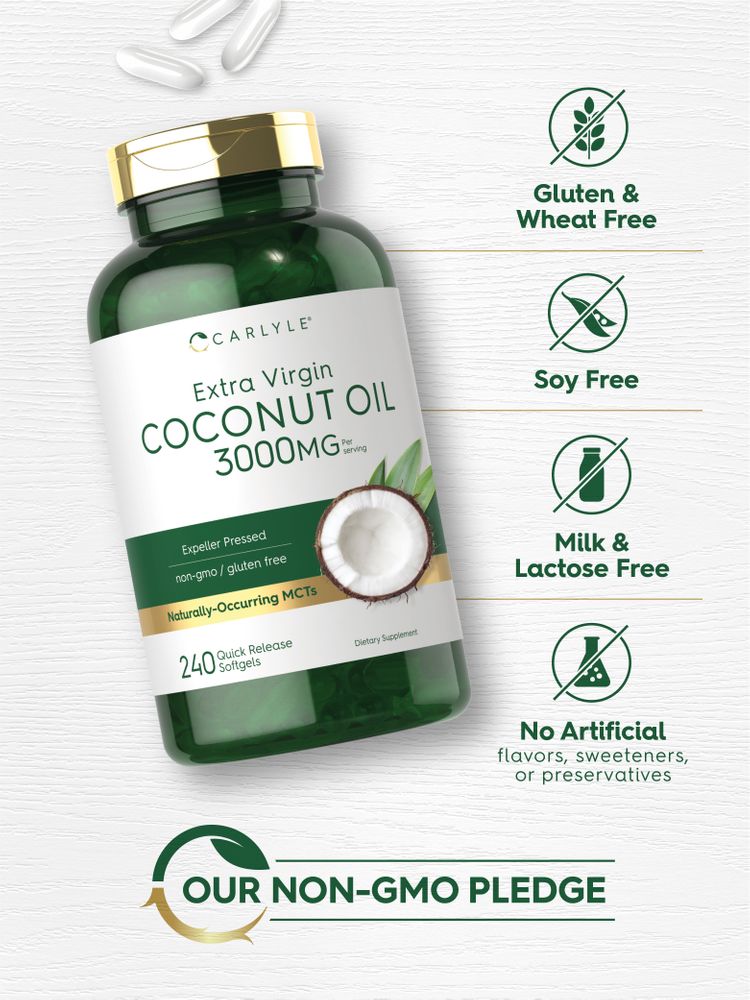 Coconut Oil 3000mg per serving | 240 Softgels