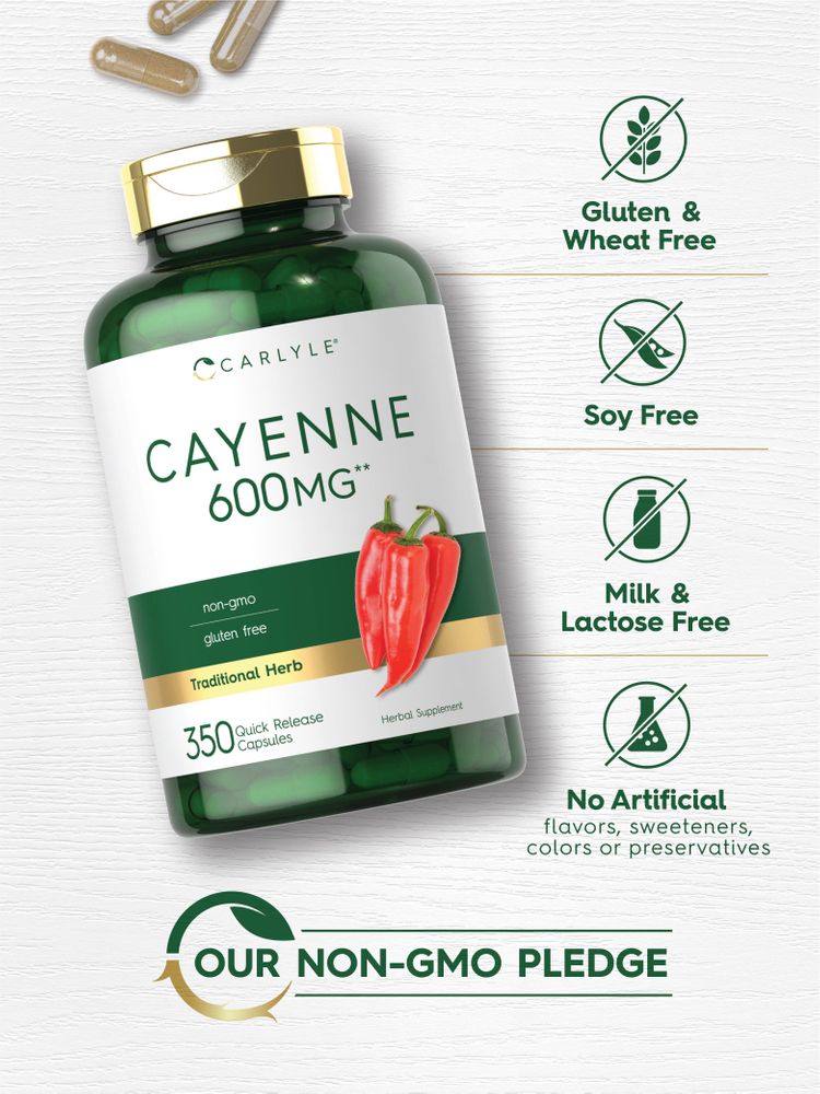 Cayenne Pepper 600mg | 350 Capsules
