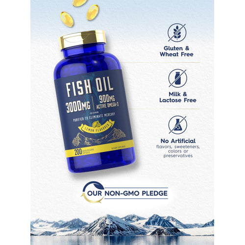 View 4 Aceite de Pescado 3000mg con Omega-3 900mg por porción | 200 Cápsulas Blandas