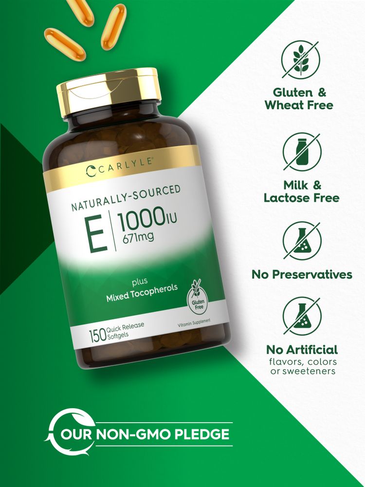 Vitamin E plus Mixed Tocopherols | 1000 IU (671mg) | 150 Softgels