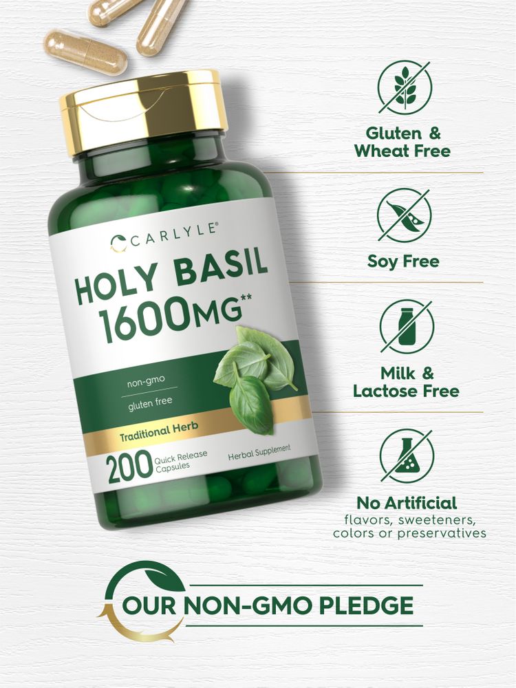 Holy Basil 1600mg | 200 Capsules