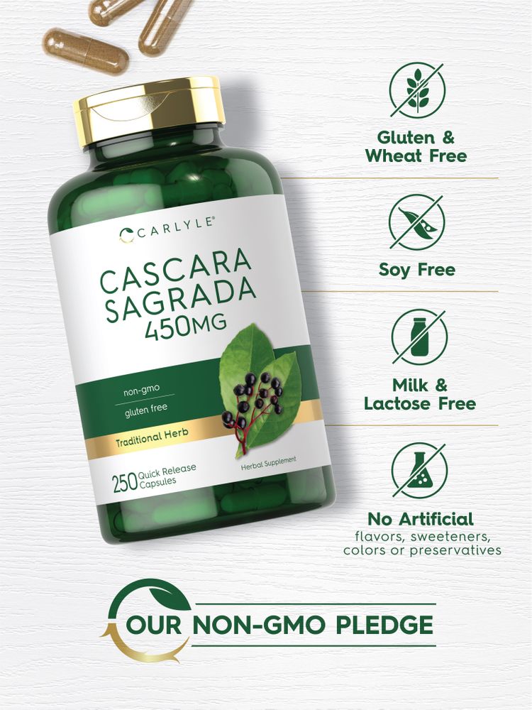 Cascara Sagrada 450mg | 250 Capsules