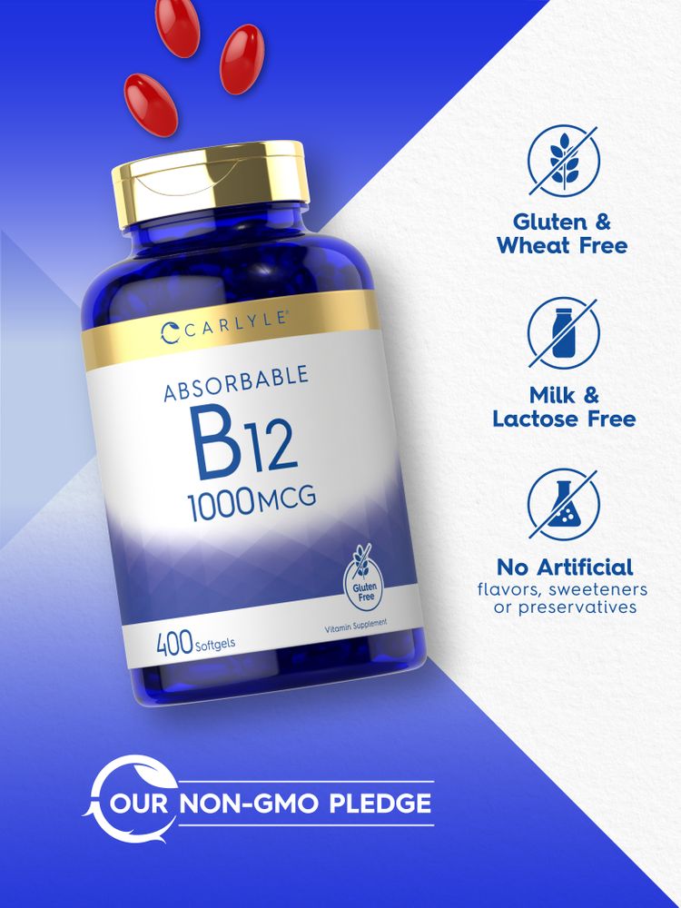 Vitamin B12 Absorbable 1000mcg | 400 Softgels