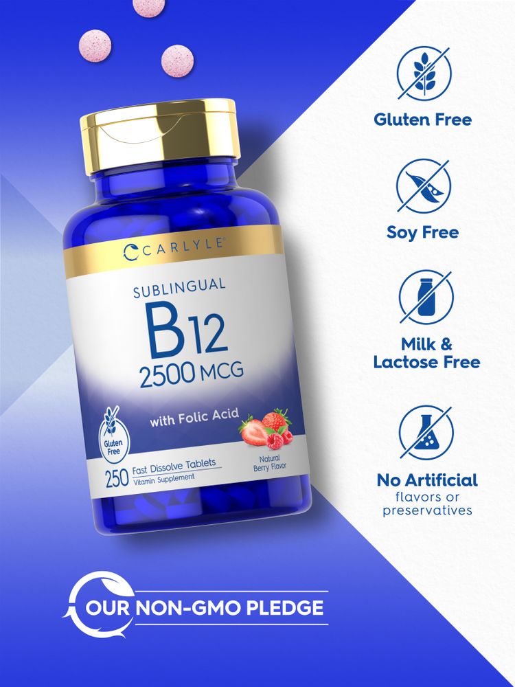 Vitamine B-12 2500 mcg | 250 Comprimés