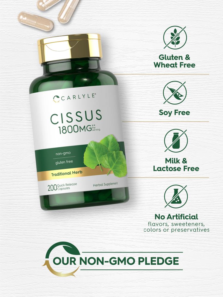 Cissus Quadrangularis 1800mg per serving | 200 Capsules