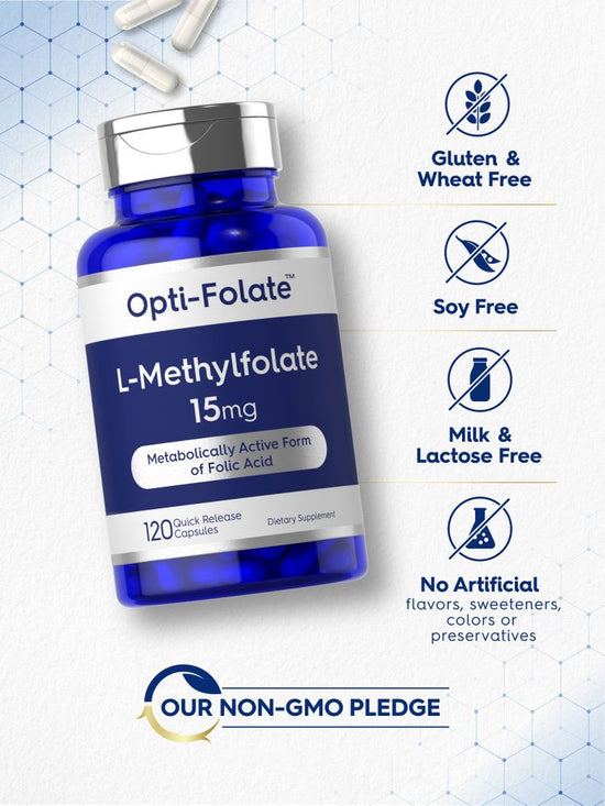 L-Methylfolate 15 mg - 120 Quick-Release Capsules