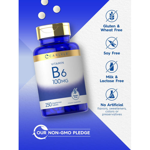 View 4 Vitamina B-6 100mg | 250 Tabletas