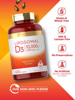 Load image into Gallery viewer, Vitamin D-3 10,000IU | 400 Liposomal Softgels
